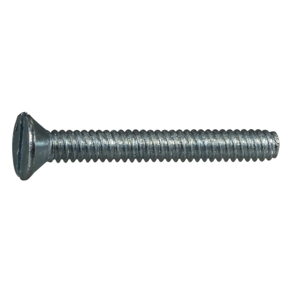 Midwest Fastener #10-24 x 1-1/2 in Slotted Flat Machine Screw, Zinc Plated Steel, 24 PK 61466 - main